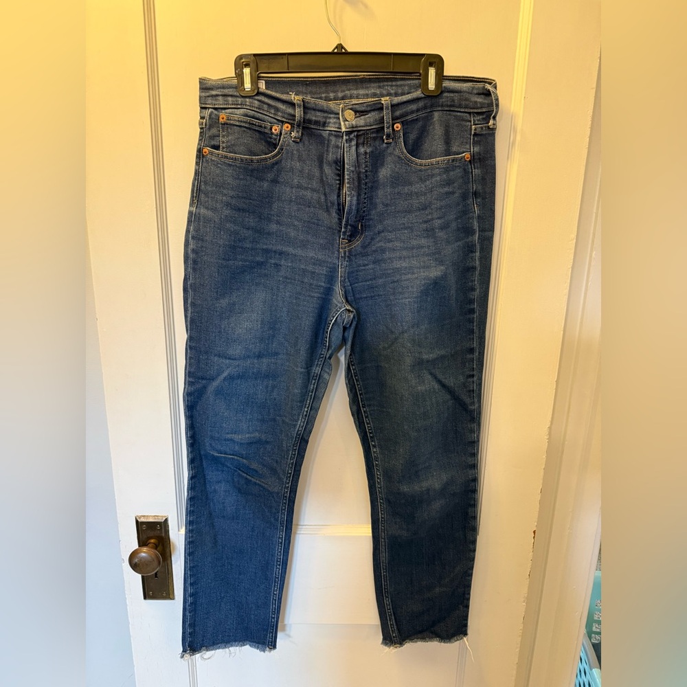 GAP Women's Vintage Slim High Rise Dark Blue Jeans